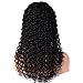 VRBest Hair Deep Wave Human Hair Lace Front Wigs Brazilian Virgin Human Hair Wigs Pre-Plucked 150% Density 100% Unprocessed Wig Natural Color for Black Women(18 Inch)