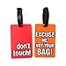 Honbay 4PCS Candy Color Travel Luggage Tags Travel Suitcase Bag Labels Checked Baggage Tags, Random Color (4 x Letter)