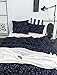 Wake In Cloud - Constellation Duvet Cover Set, 100% Cotton Bedding, Sky Stars Pattern Printed on Dark Navy Blue, with Zipper Closure (3pcs, Queen Size)