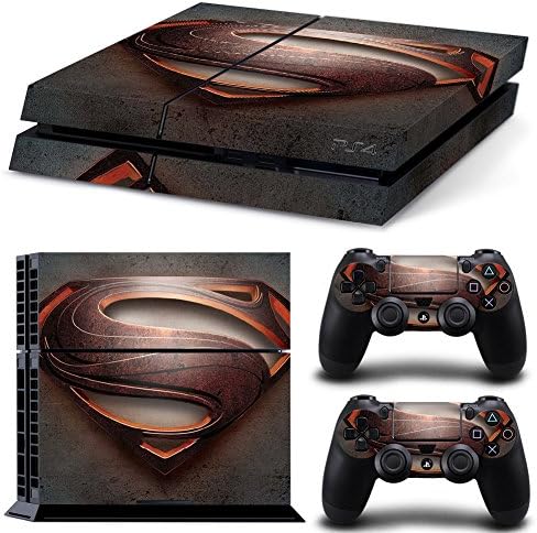 PS4 Designer Skin Decal for PlayStation 4 Console System and PS4 Wireless Dualshock Controller -Superman#1