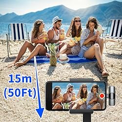 Epinovo Wireless Lavalier Microphone Clip on Mics
