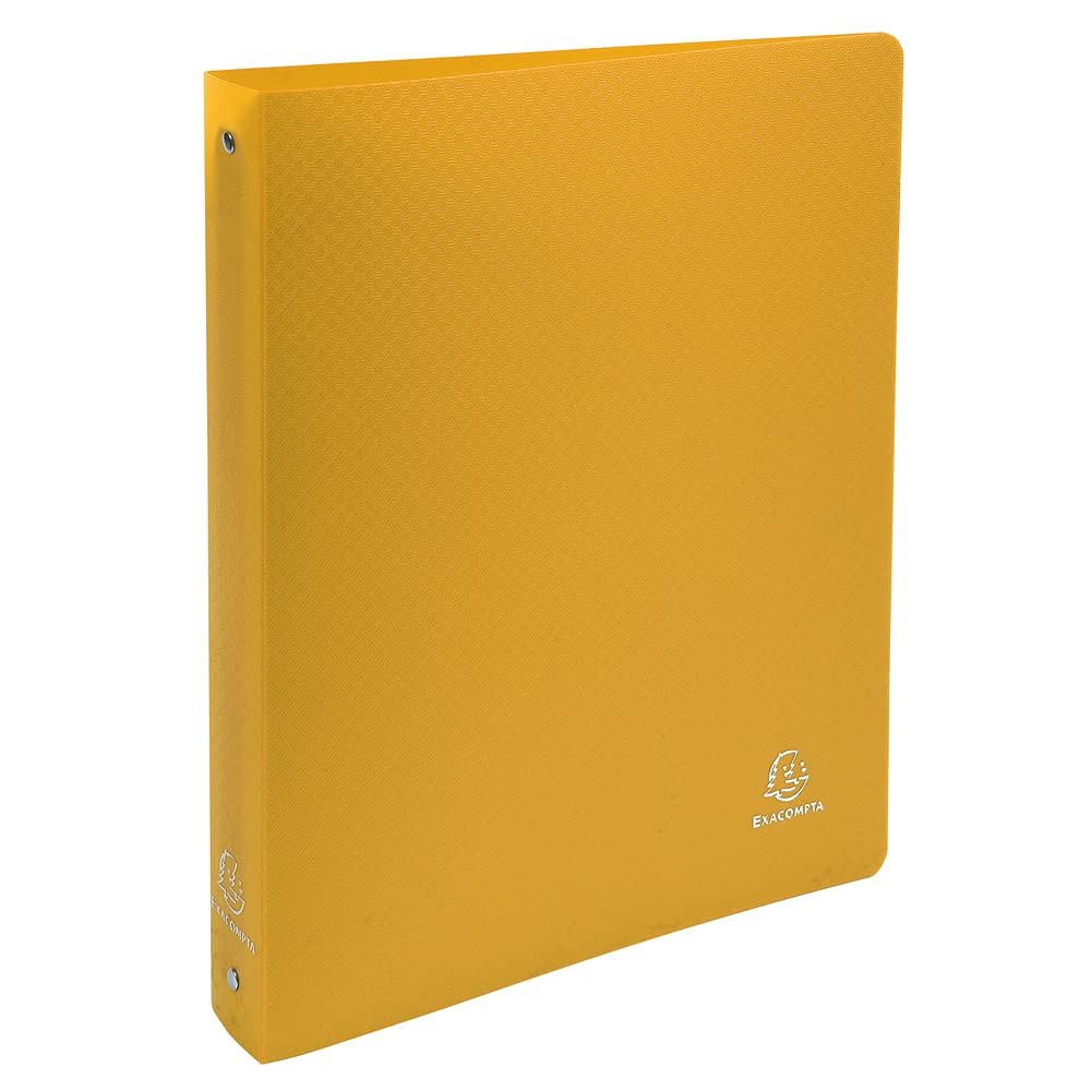 Exacompta - ref. 512809E - 1 OPAK semi-rigid binder - 4 round rings diameter 30 mm - Spine 40 mm - External dimensions: 32 x 26.8 cm - Format to be filed A4 Maxi - Colour: yellow