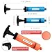 Dimples Excel Ball Pump for Soccer Basketball Football Volleyball Water Polo Ball, Needles and Nozzles Included