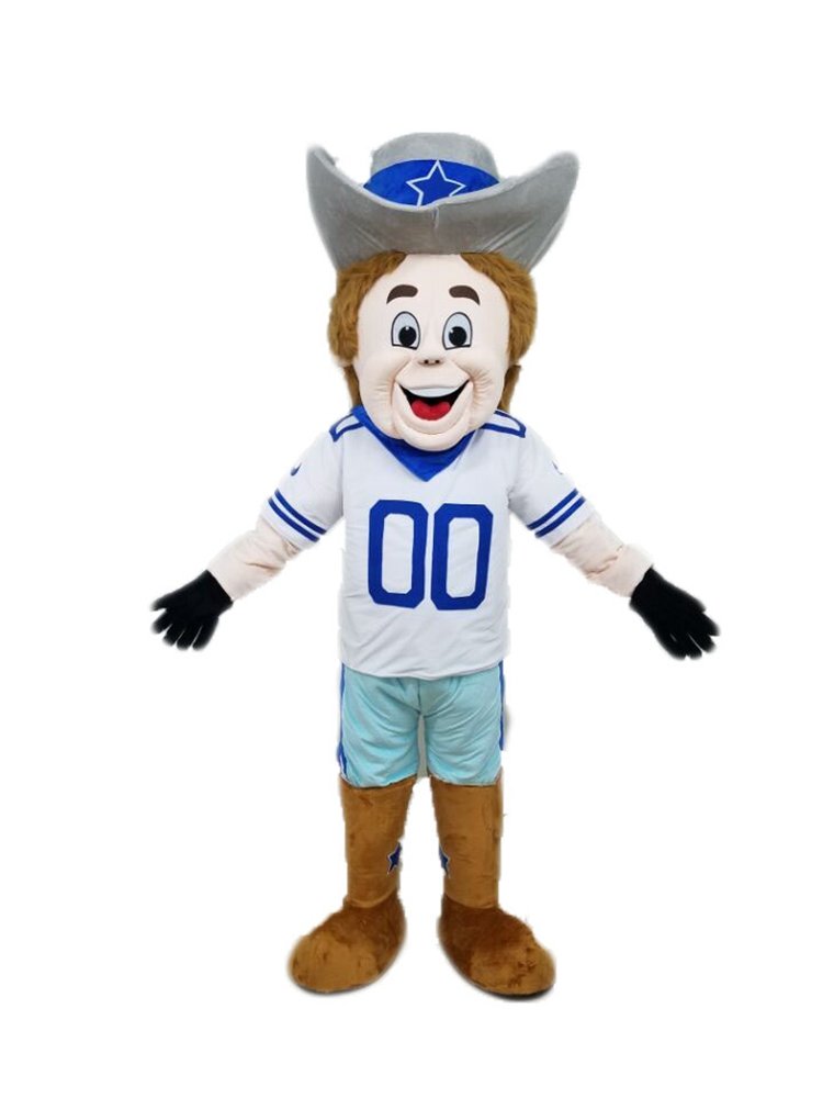 100% Real Photos Dallas Cowboy Rudy Mascot Costume Team Mascots creat You own Mascot Outfit