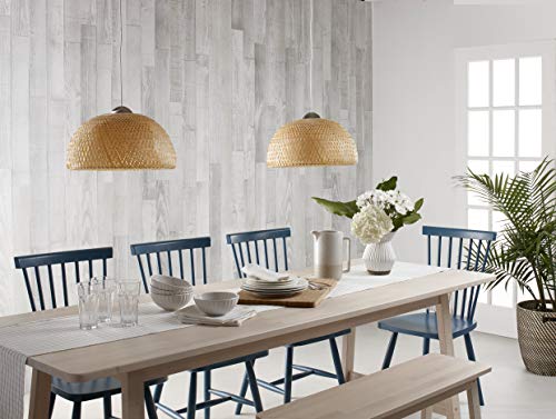 Timberwall - Barnwood Collection (New Generation) - Seashore White - Wood Wall Panel - Solid Wood Planks - Easy Peel and Stick Application - 9.5 Sq Ft - Thumbnail 2