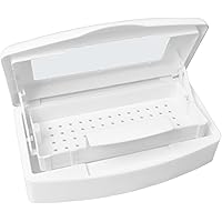 Nail Tool Sterilizer Box, Plastic Sterilization Tray for Tweezer, Eyelash Extensions, Nail Implement for Esthetician