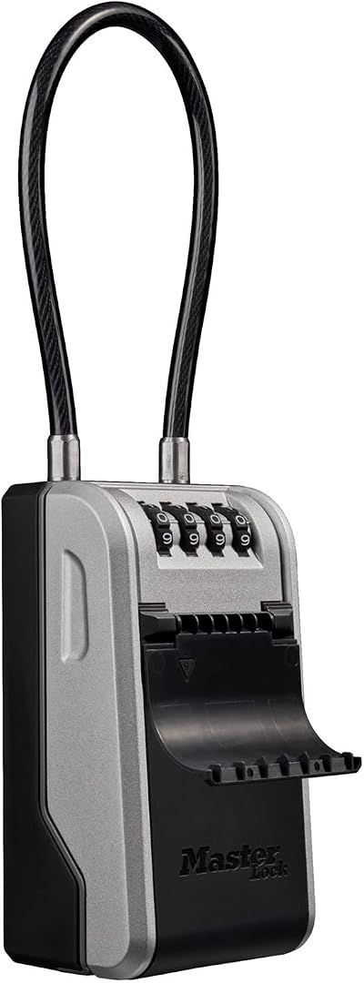 Master Lock 5482EURD Key Safe with Flexible Cable Shackle Outdoor Large Capacity