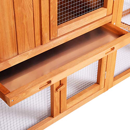 Ogrmar Chicken Coop Large Wooden Outdoor Bunny Rabbit Hutch Hen Cage