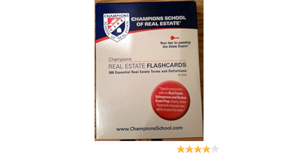 Champions Texas Real Estate Flashcards Amazon Com Books