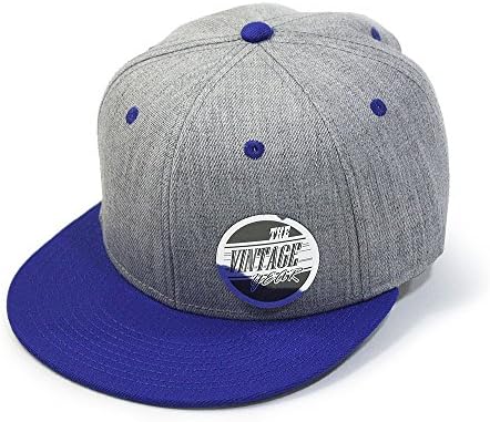 Premium Heather Wool Blend Flat Bill Adjustable Snapback Hats Baseball Caps