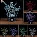 3D Optical Illusion Night Light - 7 LED Color Changing Lamp - Cool Soft Light Safe for Kids - Solution for Nightmares - Marvel Comics Deadpool