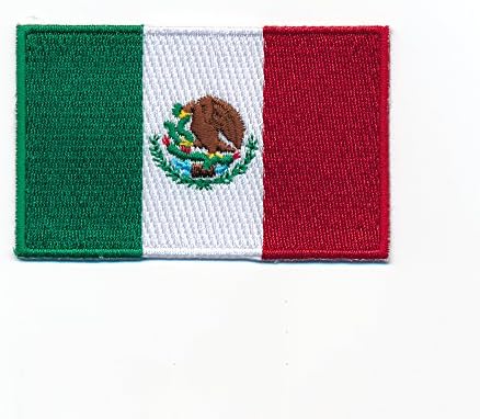80 mm&nbsp;x 50 mm Mexico Flag Sew-on Badge/Iron-On Patch Mexico City Flag 0953&nbsp;X