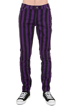 striped purple pants