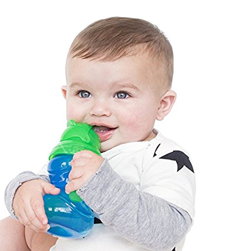 Nuby 2-Pack No-Spill Flip-It Cups, 10 Ounce, Colors May Vary