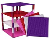Premium Red, White, Pink, and Purple Valentine's Day Stackable Base Plates - 4 Pack 10