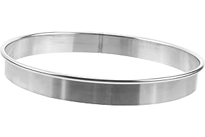 JECOMPRIS Muffin Top Pan Non Stick Pizza Cutter Rings 9 Inch Deep Metal Rings for Baking Cakes and Dessert Pre