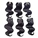 LanQi Brazilian Virgin Hair Body Wave 6Pcs 8