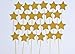 Perfec SYNCHKG107800 Twinkle Twinkle Little Star Birthday Cupcake Toppers Baby Shower Cupcake Toppers Gold Star Toppers Set of 24