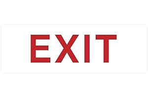 All Quality Basic Exit Wall or Door Sign - Simple & Clear To Ensure Safety | Easy to Install - White/Red - Small (1 Pack)
