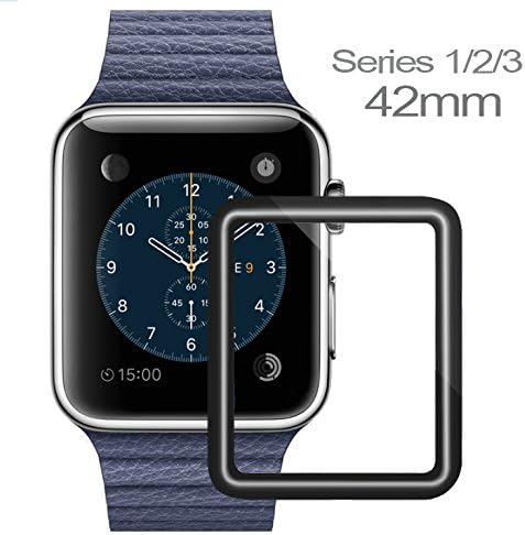 Apple Watch Screen Protector 42mm, iWatch Tempered Glass Screen Protector, Anti-Scratch, Scratch Resistant, Full Coverage Scratch Proof Screen Film for Apple iWatch 42mm Series 1/2/3 [1-Pack]