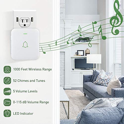 1 Wireless+AVANTEK+Waterpoof+Doorbell+Operating