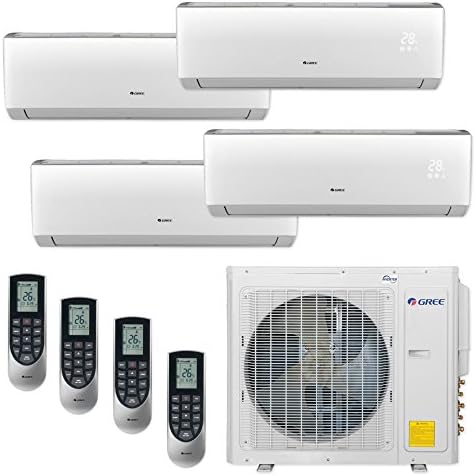 Gree MULTI30CLIV400-30,000 BTU Multi21+ Quad-Zone Wall Mount Mini Split Air Conditioner Heat Pump 208-230V (9-9-9-9)