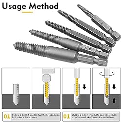 Bestgle 10pcs Screw Extractor Set, 1/4" Hex Shank