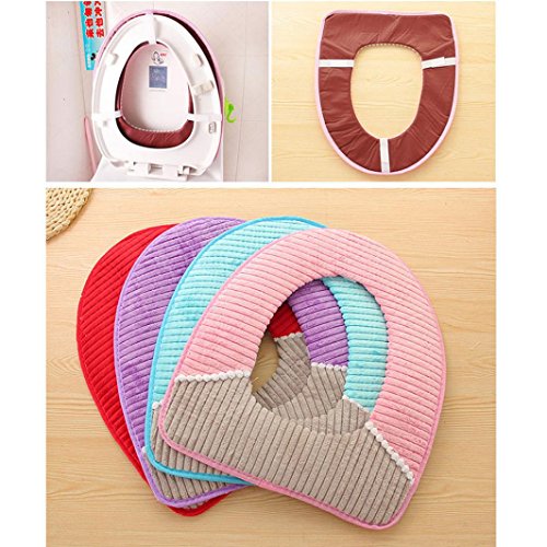 Toilet Seat Mat,by Vibola Washable Soft Warmer Mat Cover Pad Cushion (random Color) - Thumbnail 7