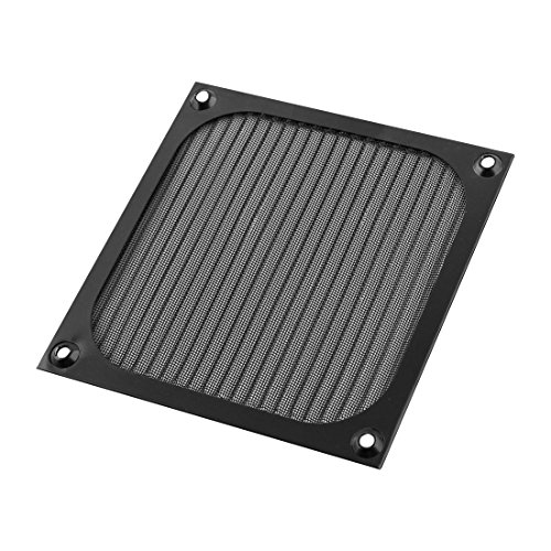 uxcell Aluminum PC Cooler Fan Dustproof Meshy Filter 12cm x 12cm Black
