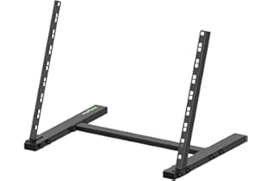 NiuNyuNeu 8U Rack Stand for Audio & Network Devices Open Frame Shelf, Free Standing Racks for IT Server Sound AV Music Recording Equipment