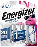 Energizer AAA Lithium Batteries, Ultimate Lithium Triple A Battery (8 Count), Longest-Lasting AAA Battery - Packaging May Vary