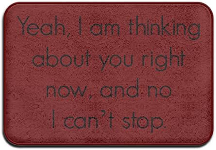 ZARRHOUSE New Doormats I Am Thinking About You Right Now Funny OutdoorNovelty Doormat Decorative Bathroom Bedroom Kitchen Living Room Carpet Non-slip Water-absorbing Floor Mats