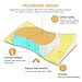 Contour Memory Foam Pillow, Little Tree Ergonomic Support Pillow with Heart- Sharpe Design, Orthopedic Hypoallergenic Sleep Pillow, Includes Two Premium Quality Covers