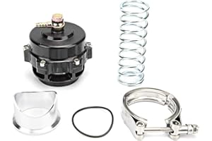 Aramox Turbine Relief Valve, Universal 50MM Silver V Band Turbo Pressure Relief Blow off Dump Valve