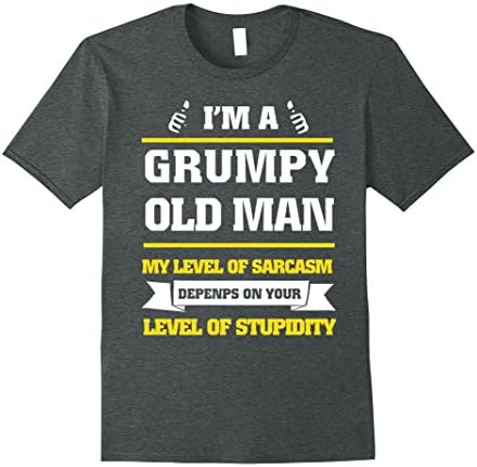 Mens I'M A GRUMPY OLD MAN | T SHIRT 2XL Dark Heather