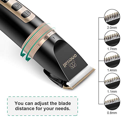 oneisall Dog Cat Grooming Clippers for Matted Thick Hair, 2Speed Cat