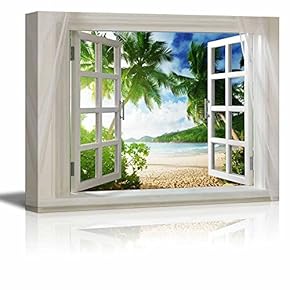 Glimpse into Beautiful Tropical Beach with Palm Trees...