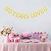 Qibote Gold Glitter 80 Years Loved Banner for 80th Birthday,80 Wedding Anniversary Party Decorations