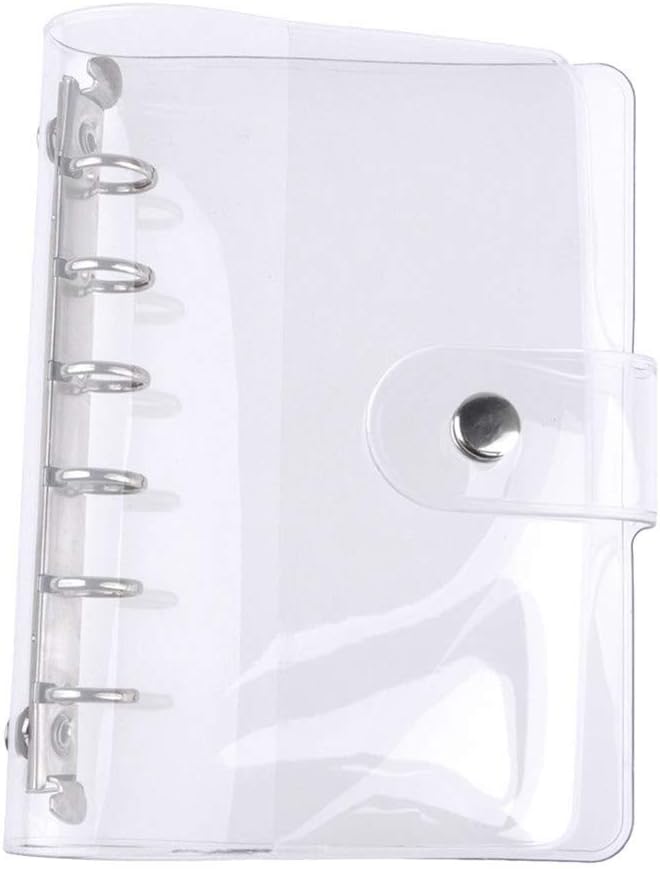 Teabelle Standard 6 Holes Transparent Soft PVC Notebook Cover Protector Round Ring Binder Loose leaf Folder A5