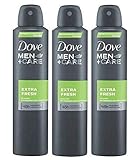 Dove Men Extra Fresh Antiperspirant Deodorant 48h Spray 150 ml / 5 fl oz (3 Pack)