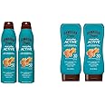 Hawaiian Tropic Everyday Active Spray SPF 50 6oz Twin Pack and Everyday Active Lotion SPF 30 8oz Twin Pack Sunscreen
