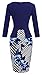 HOMEYEE Women's Elegant Chic Bodycon Formal Dress B288 (L, L+Dark Blue)