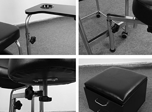 Manicure Pedicure Nail Station Chair Beauty Table Desk Stool Spa