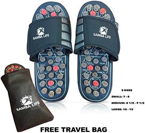 Samba Life Reflexology Sandals Massager Slipper Rotating Acupressure Foot Acupuncture Shoes for Man or Woman Foot Sole Massage Pressure Points.oman (Small: 7 - 8)