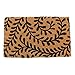 DII Floral Design Collection Natural Coir Doormat, 17x29, Black Ferns