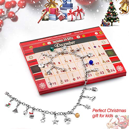 JOYPEA Advent Calendar Christmas Gifts With 22 Charms Christmas Countdown Calendar DIY Gifts For Girl Kids Women