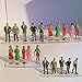 50 PCS People Figures, Kinear Model Trains Architectural 1:50 Scale Hand Painted Figures O Scale Seated and Standing Tiny People for Miniature Scenes Model Railway Trains Garden Railroad