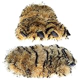 Wishpets Tiger Paw Slippers (Brown & Black, S)