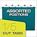 Pendaflex Reinforced Hanging File Folders, Letter Size, Teal, 1/5 Cut, 25/BX (4152 1/5 TEA)