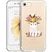 ESR iPhone 7 Case, iPhone 7 Clear Soft TPU Protective Case Back Cover with Cute Cartoon Pattern [Slim Fit] [Ultra Thin] for 4.7 inches iPhone 7 (2016 Release)(Flower Kitten)
